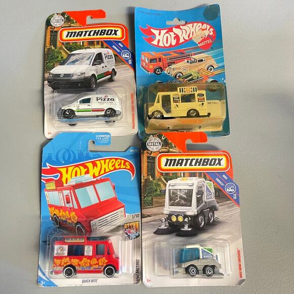 Hot Wheels & Matchbox Collection of Diecast Food and Service Themed Vehicles - Picture 1 of 7